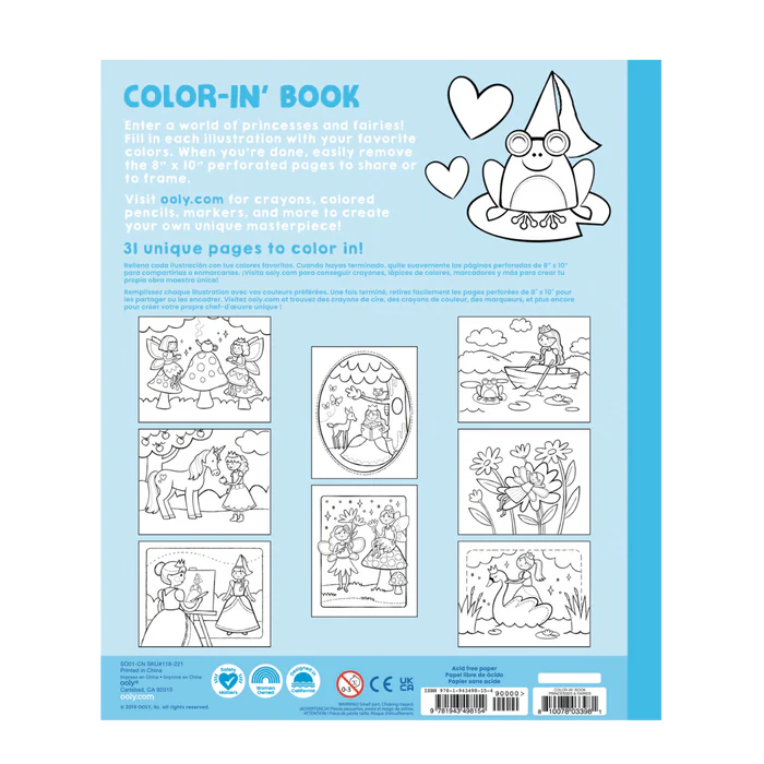 Princess + Fairies Coloring Book