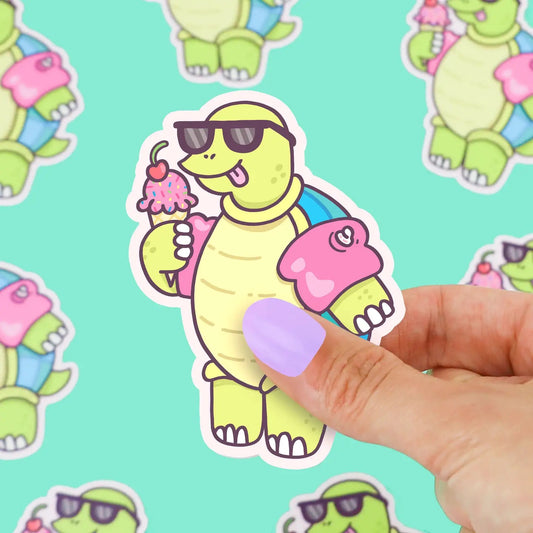 Beach Party Turtle sticker