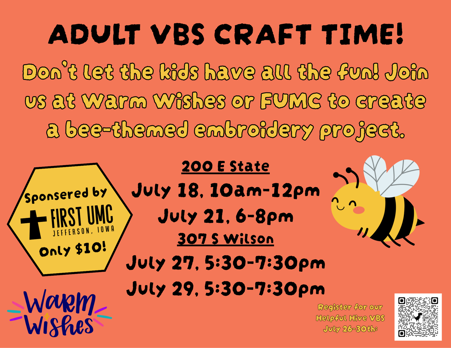 Bee Embroidery workshop