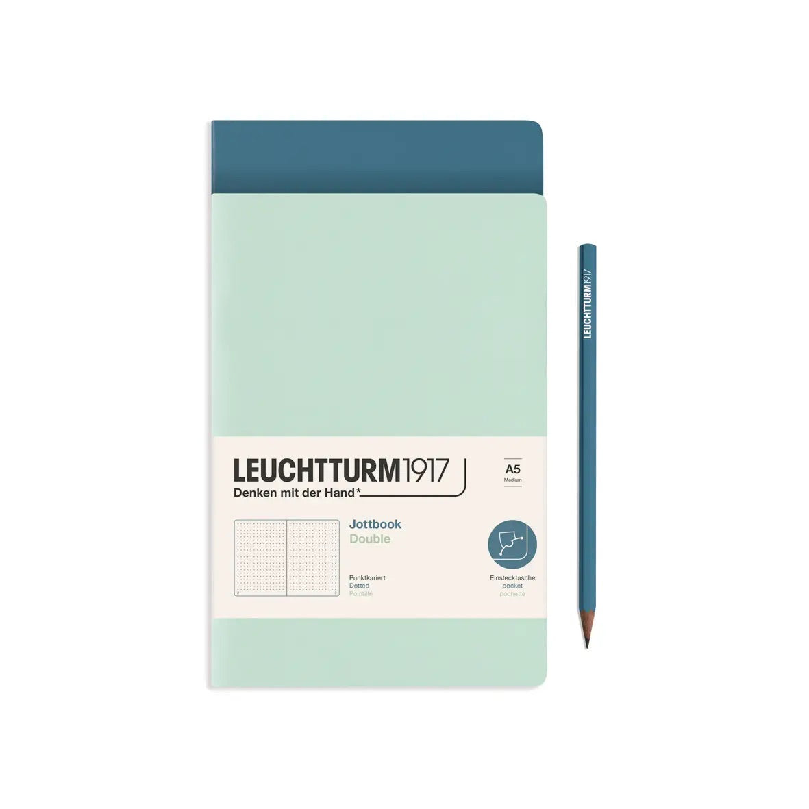 Two dotted notebooks