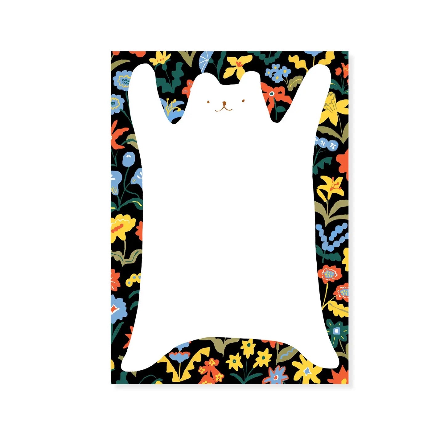 Notepad with floral outline of bear