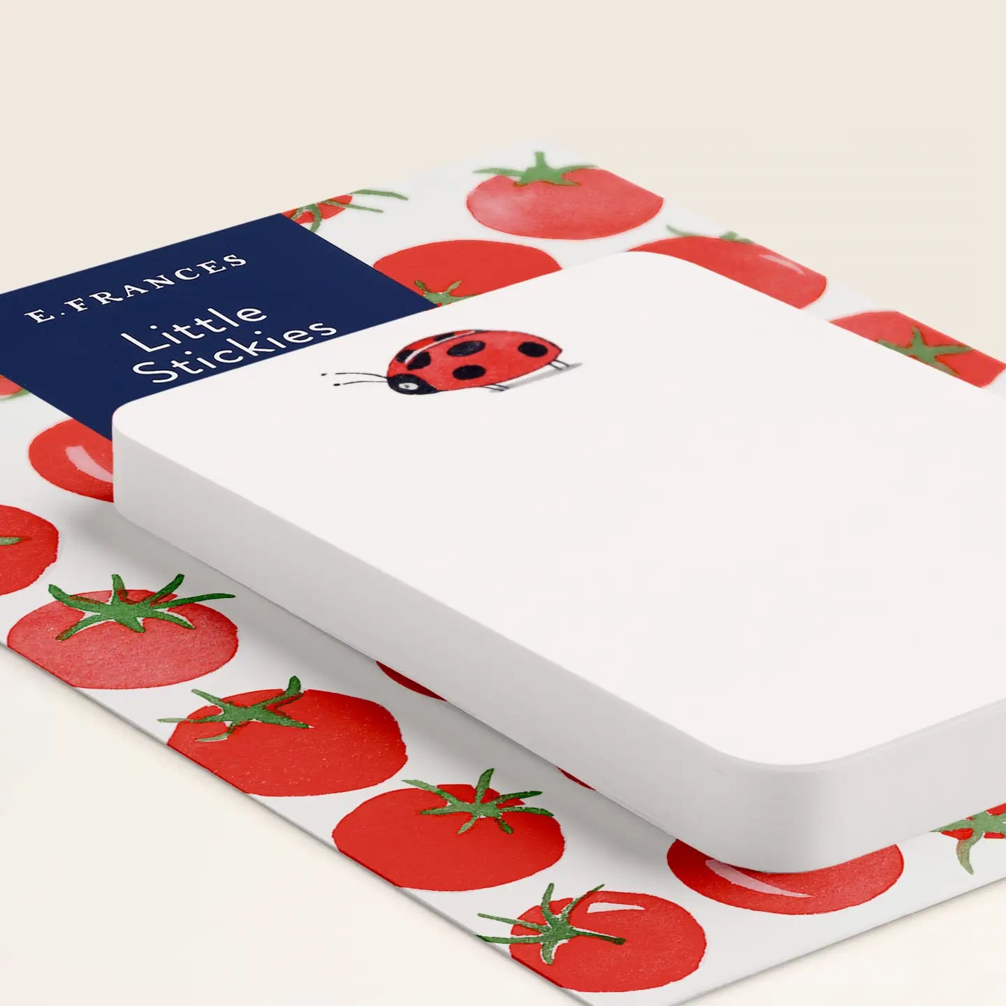 Zoomed in view of ladybug sticky notes