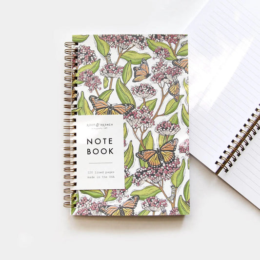 Monarch + Milkweed notebook