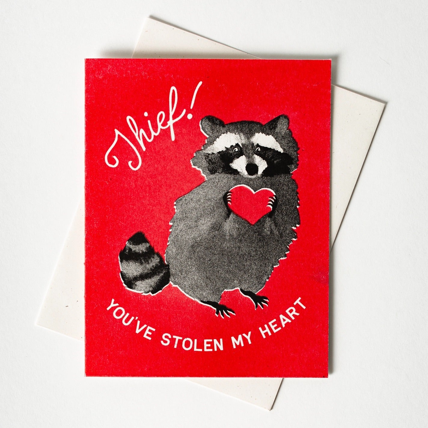 Raccoon Thief Love card