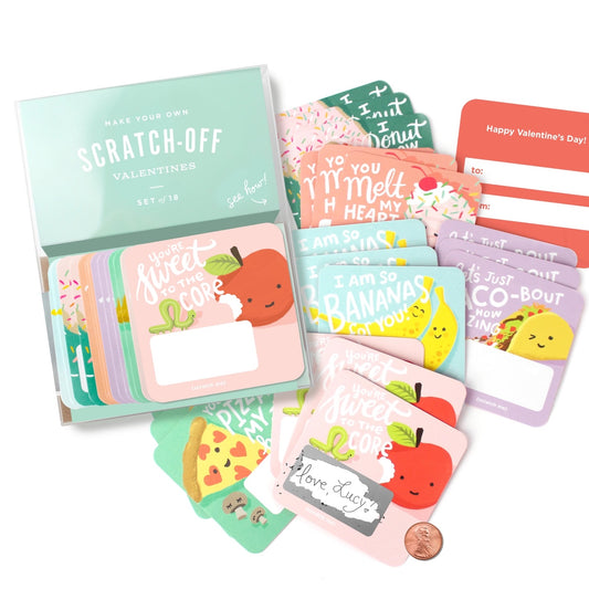 Scratch-off Snack Pack Valentines- 18 pack