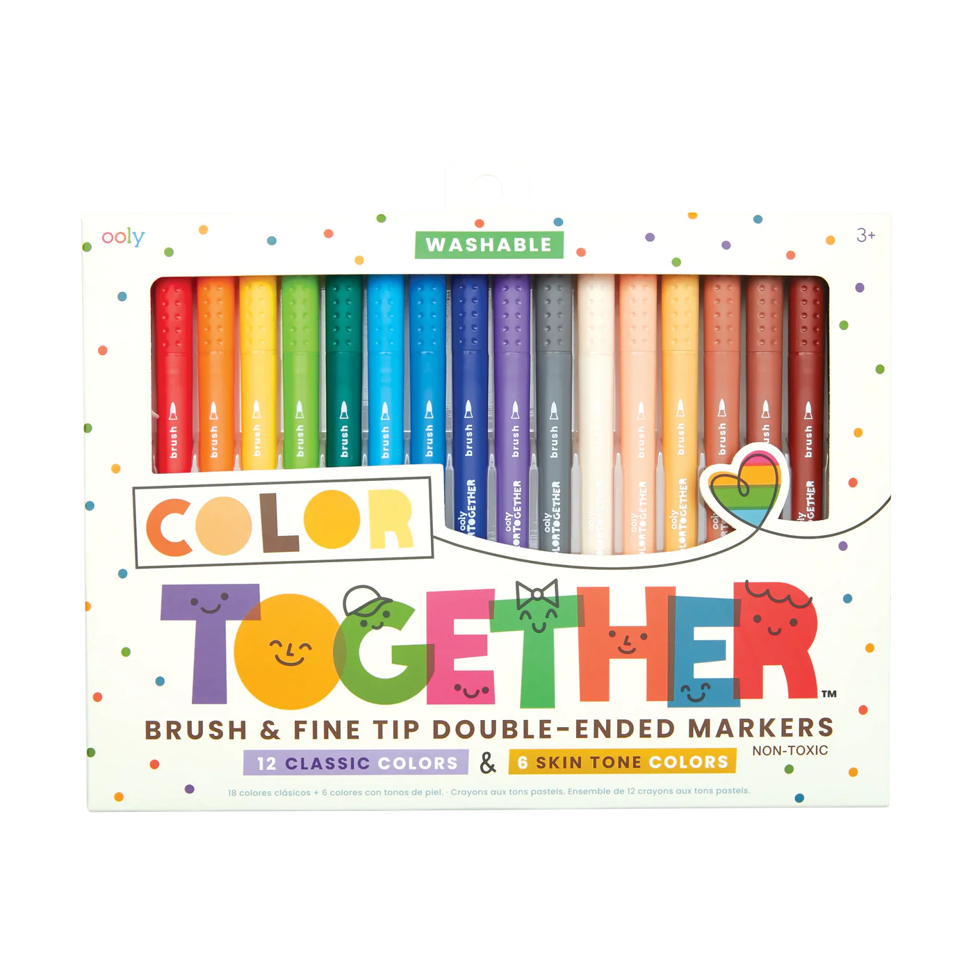 Doubled Ended Washable Markers- Set of 18