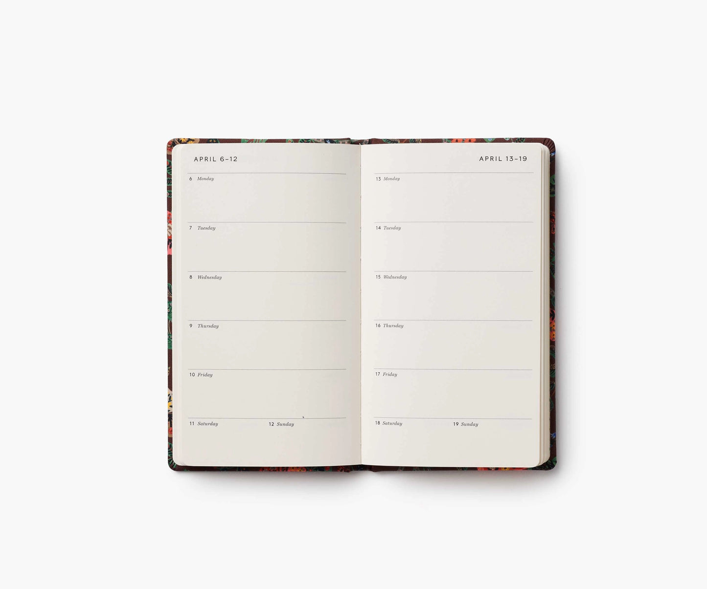Inside weekly view of planner 