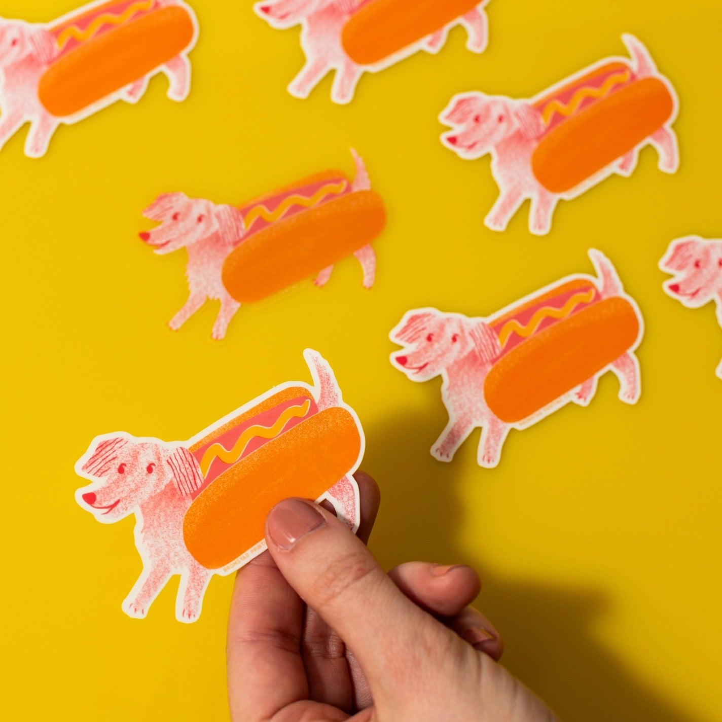 Clear Hot Dog sticker