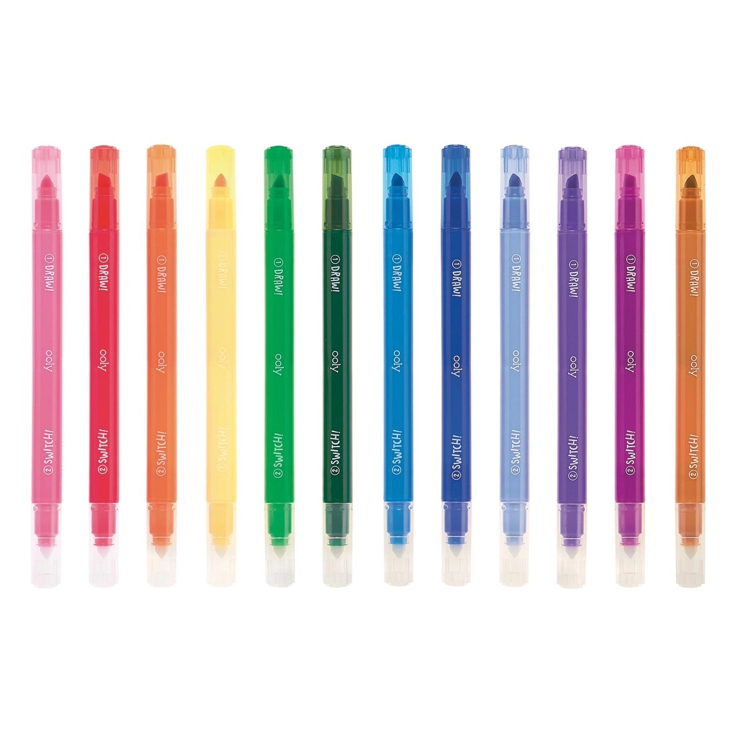 12 multicolored markers 