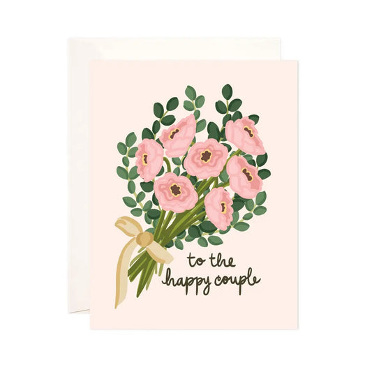 Happy Couple Wedding Bouquet card
