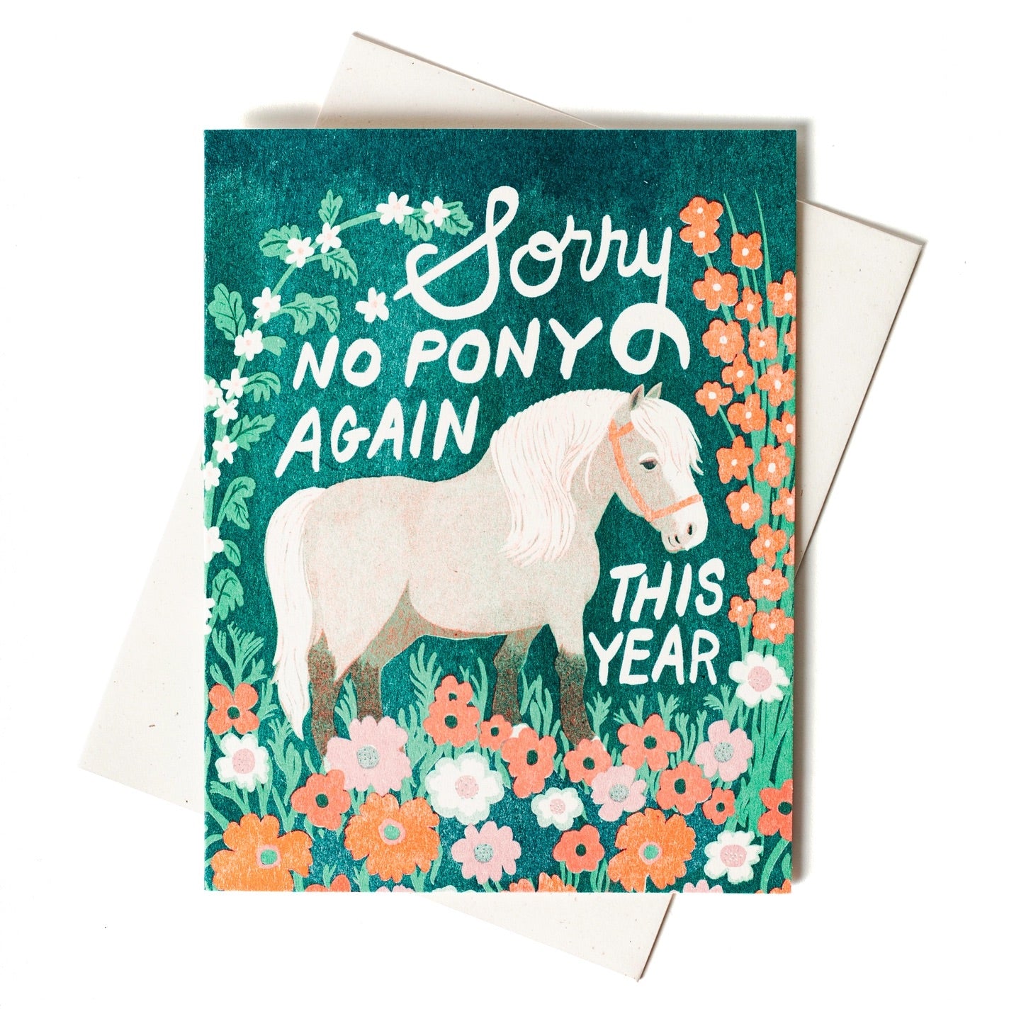 No Pony birthday card