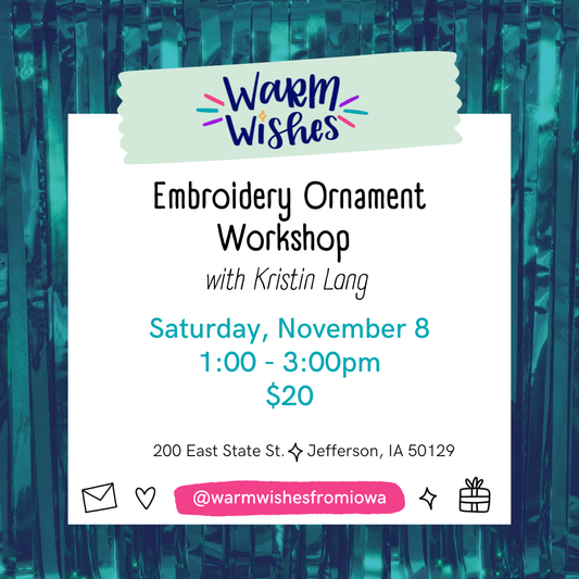 Embroidery Ornament workshop