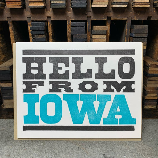 Hello From Iowa card
