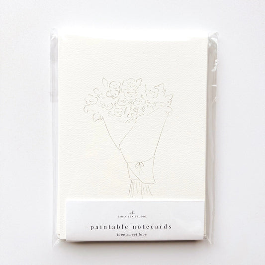 Front packaging of notecard set 