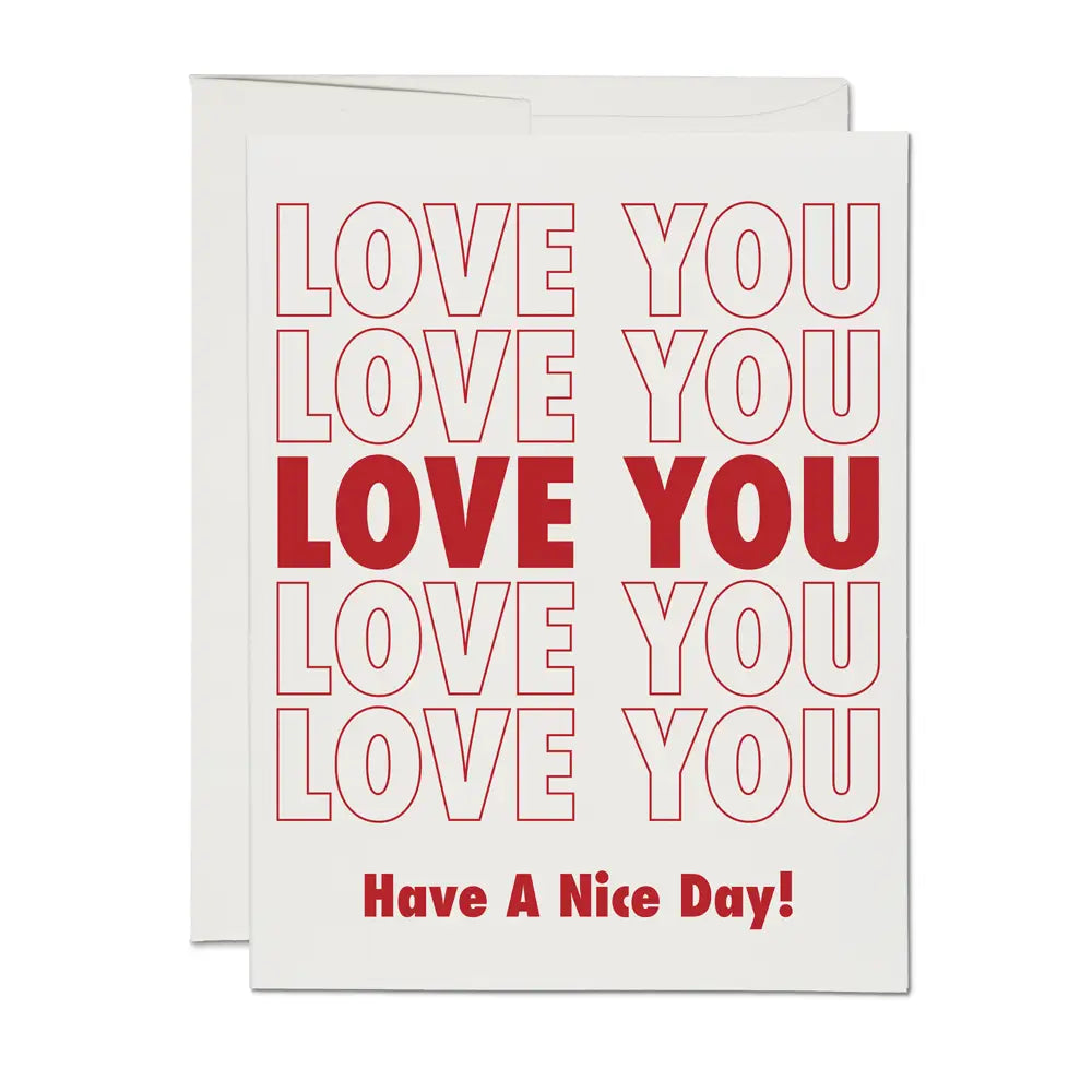 Grocery Bag Love You card