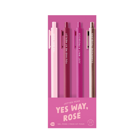 Yes Way, Rosé Jotter Set Pens- 4 pack