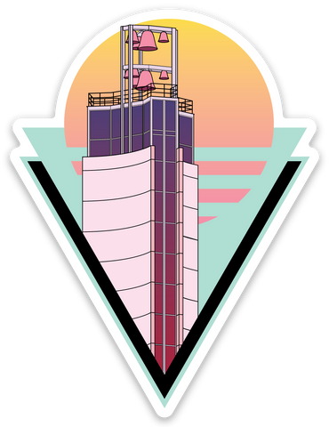 Bell Tower Sunset sticker