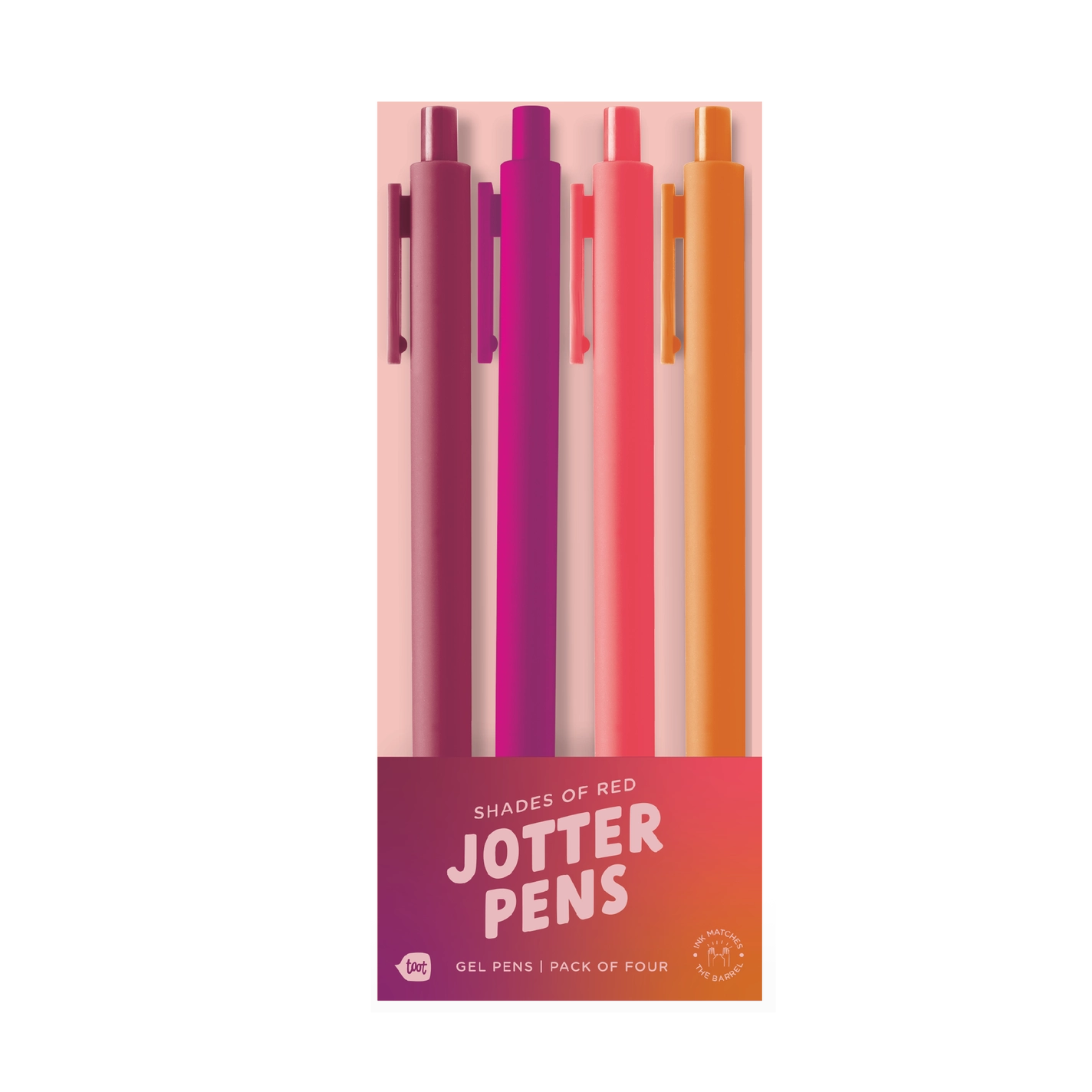 Red Gradient Jotter Set Pens- 4 pack