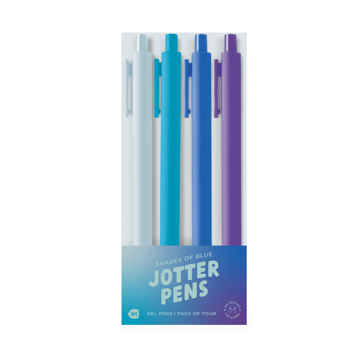 Blue Gradient Jotter Set Pens- 4 pack