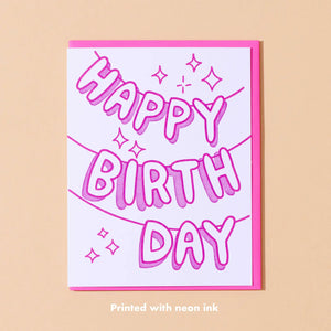 Birthday Banner Letterpress card