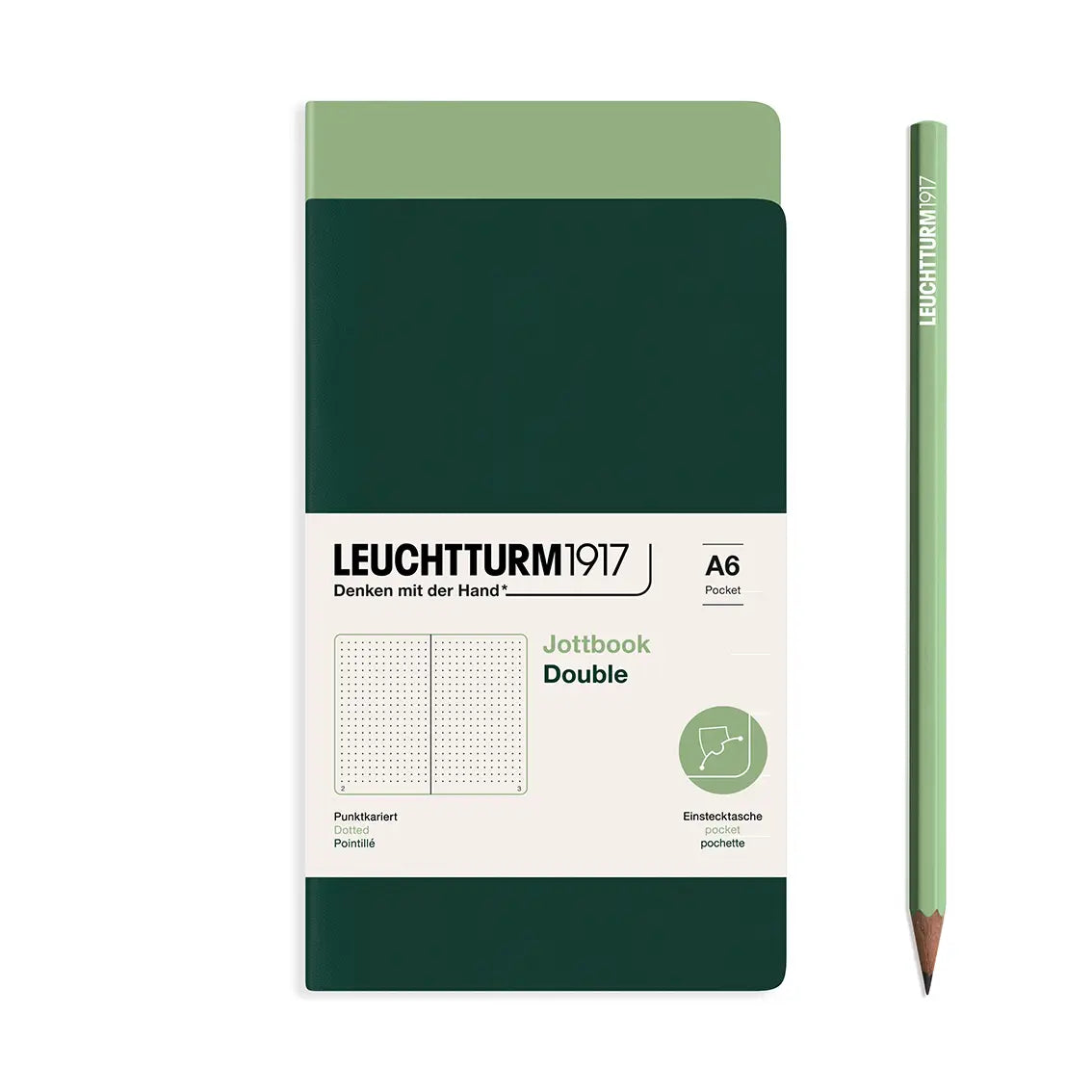 Sage and forest green notebook 