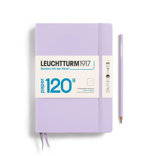 Purple notebook with Leuchtturm1917 branding on a white background