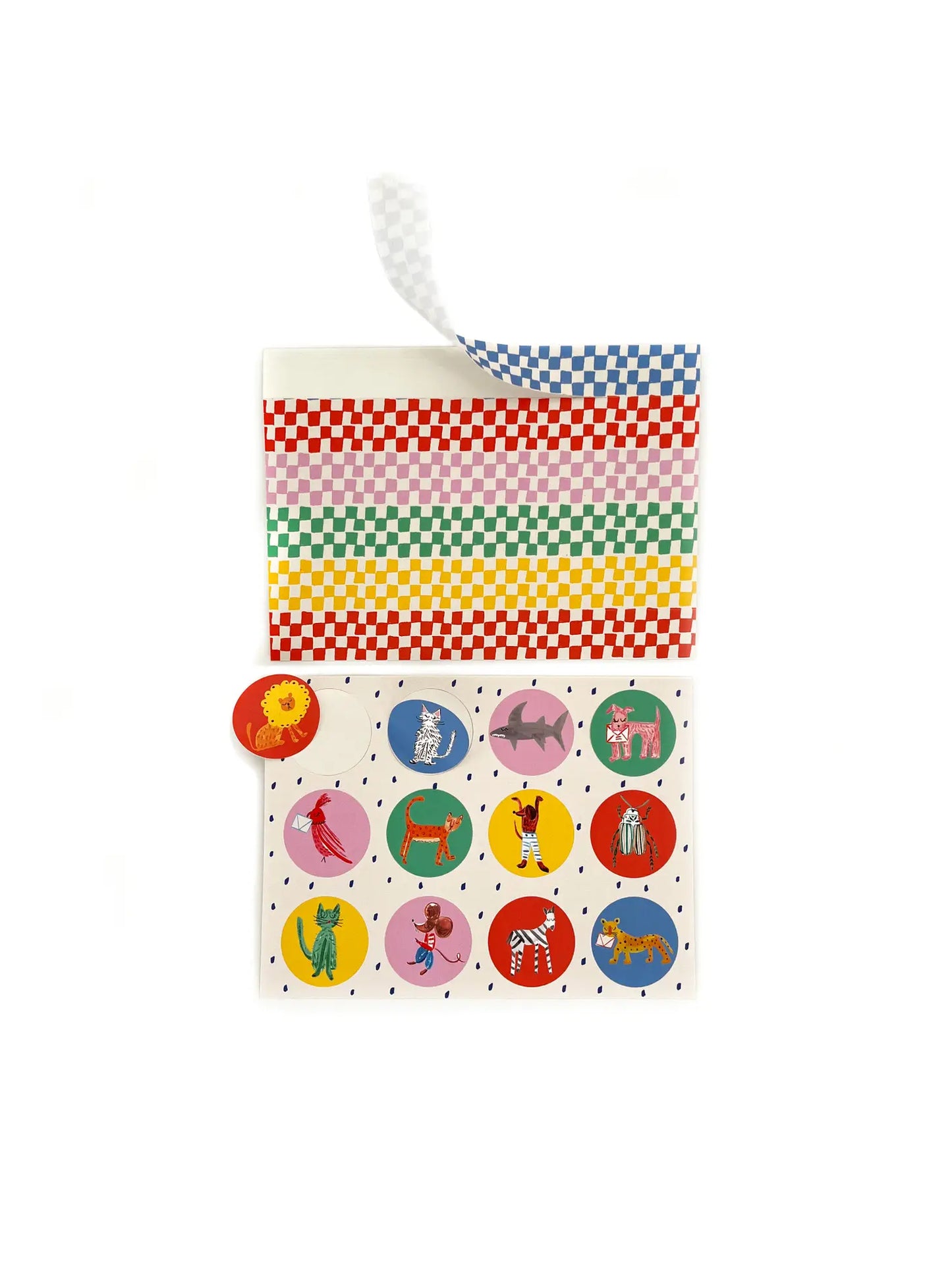 Multicolor stickers to use as envelope seals