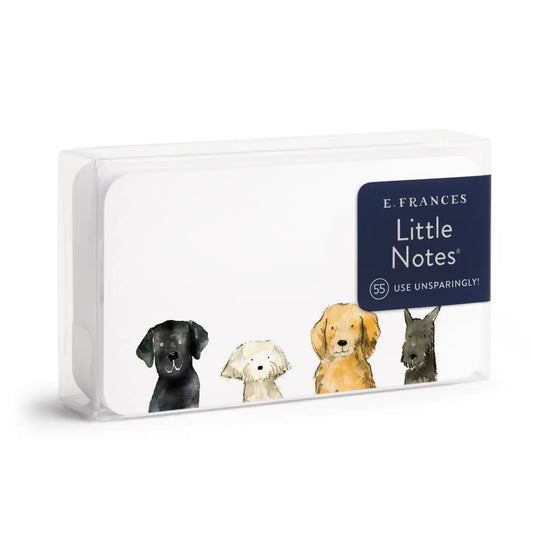 Pack of 'Little Notes' with dog illustrations on a white background
