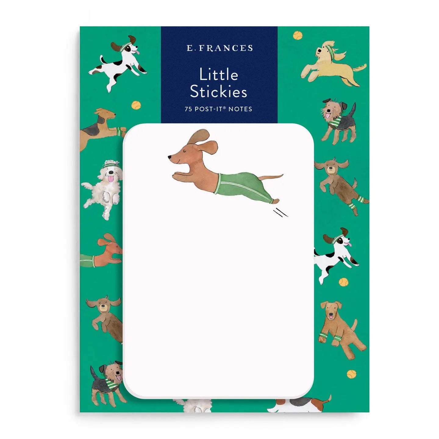 White sticky notes with dog illustration 
