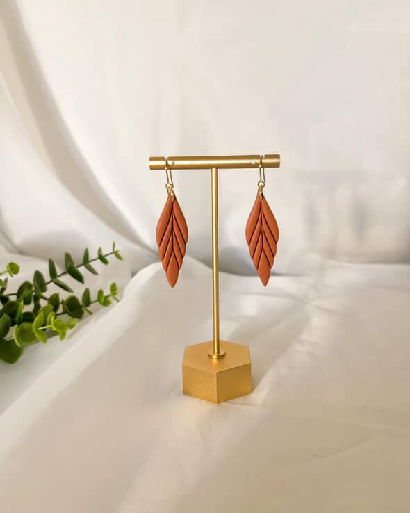 Orange fall dangle earrings 