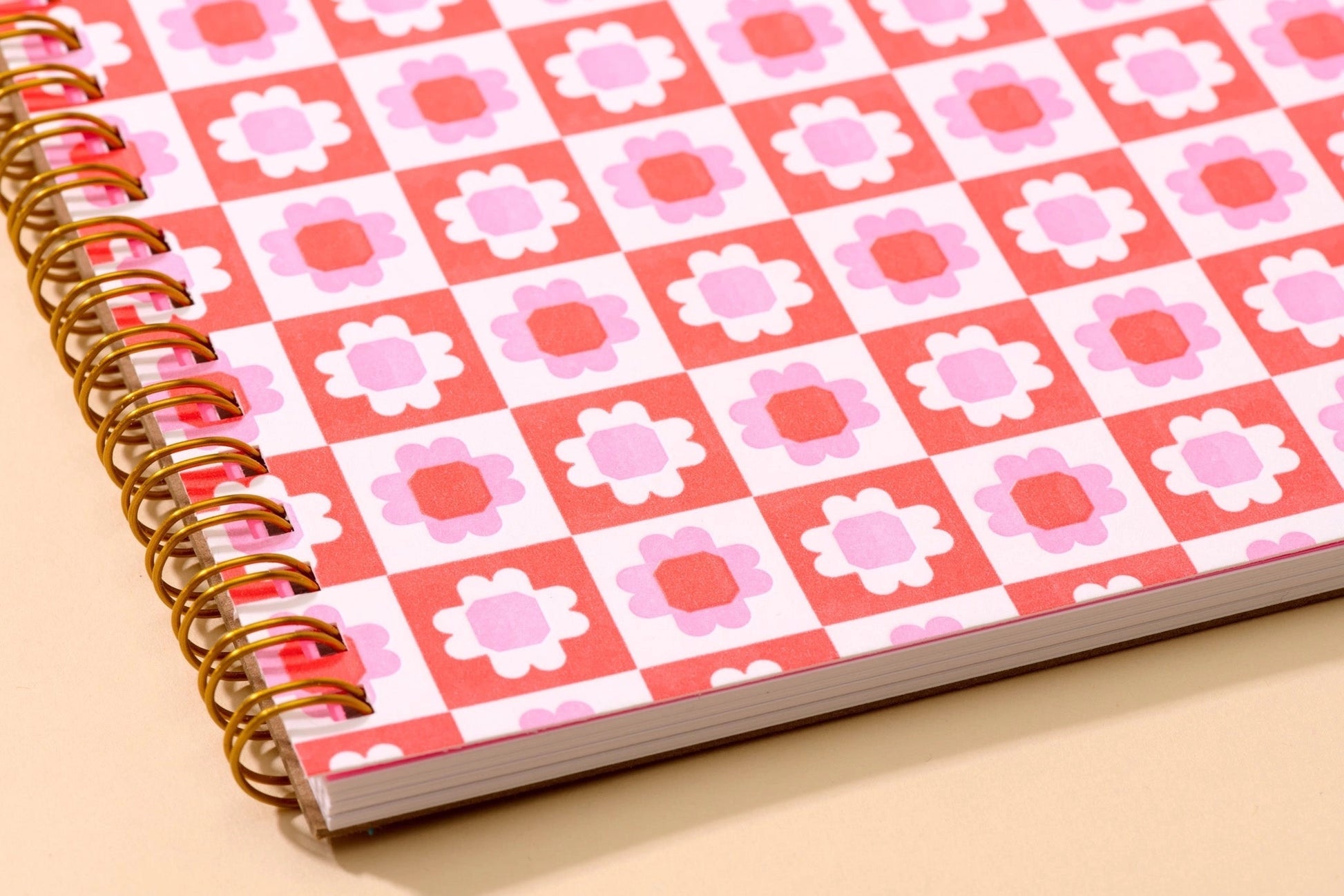 Close up view of notebook cover