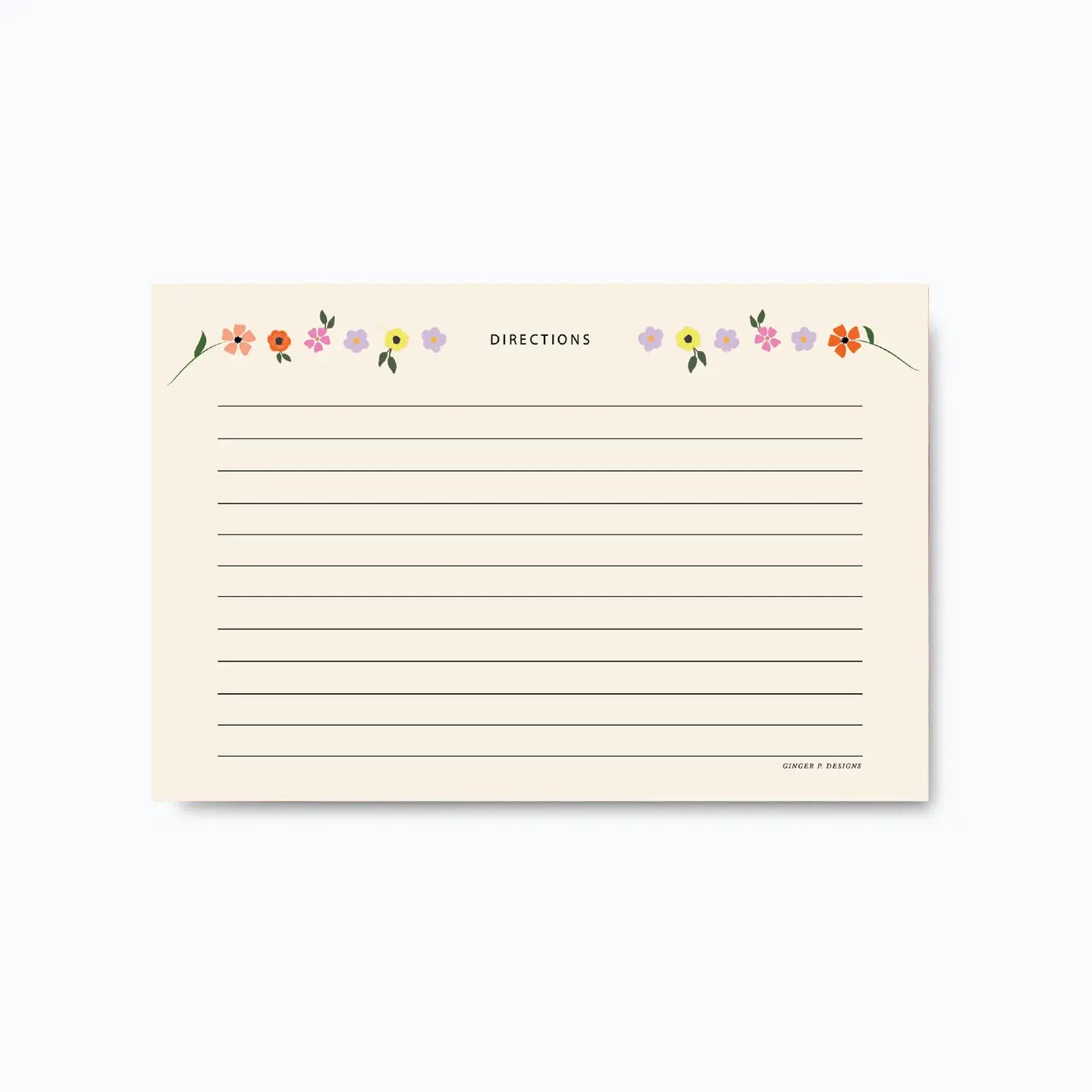 Back of recipe card for directions 