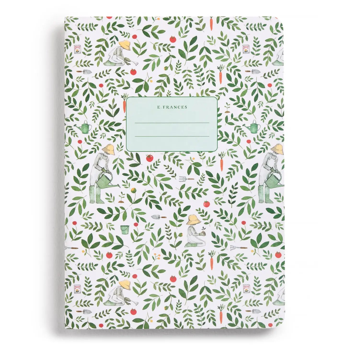 Notebook featuring a garden design 