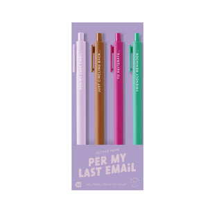 Per My Last Email Jotter Set Pens- 4 pack