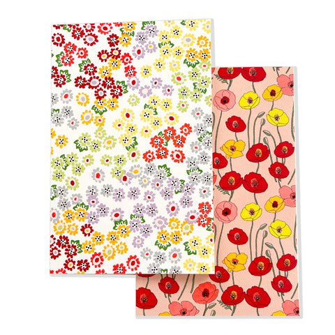 Tiny Floral and Poppy Notebook set- 2 pack