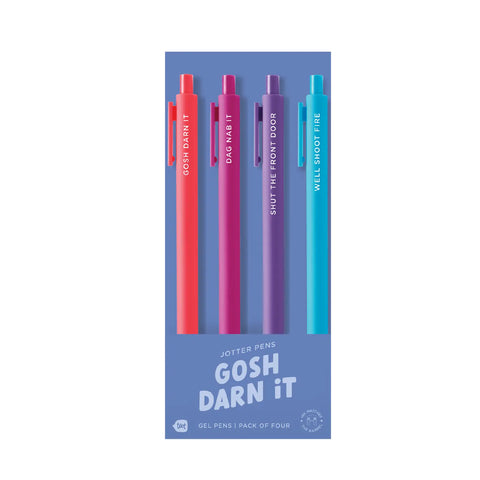 Gosh Darn It Jotter Set Pens- 4 pack