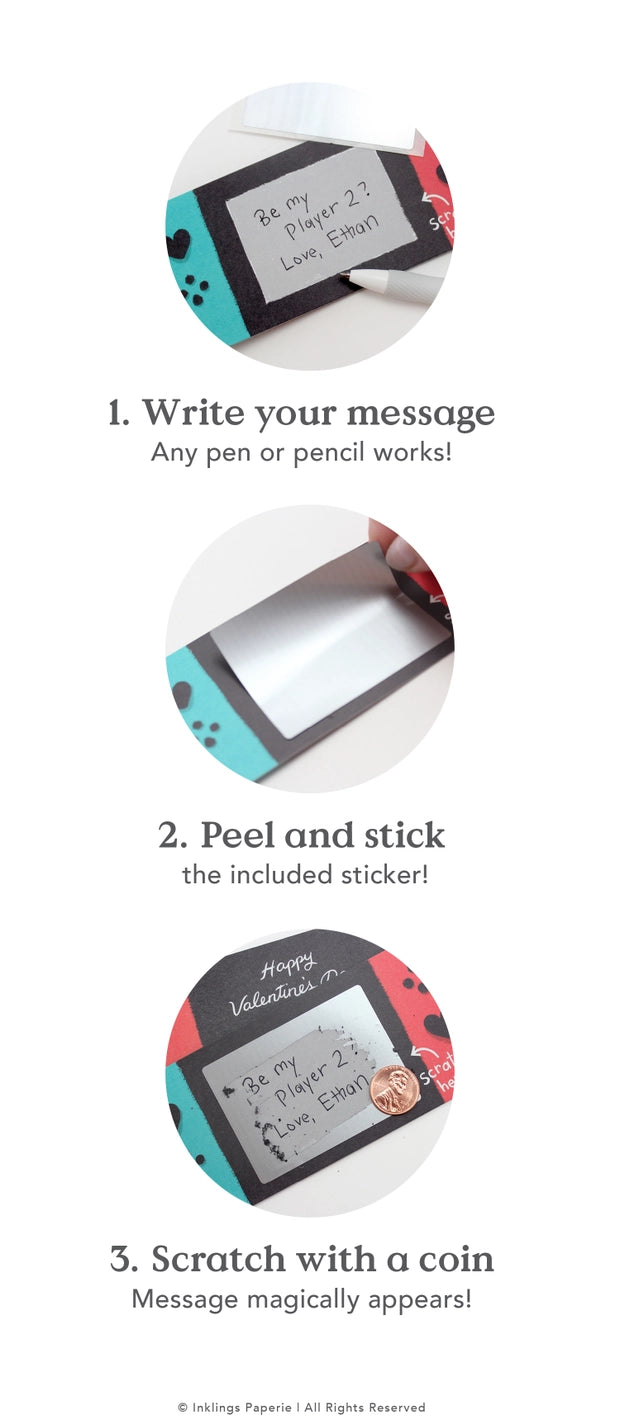 Instructions for using valentines   