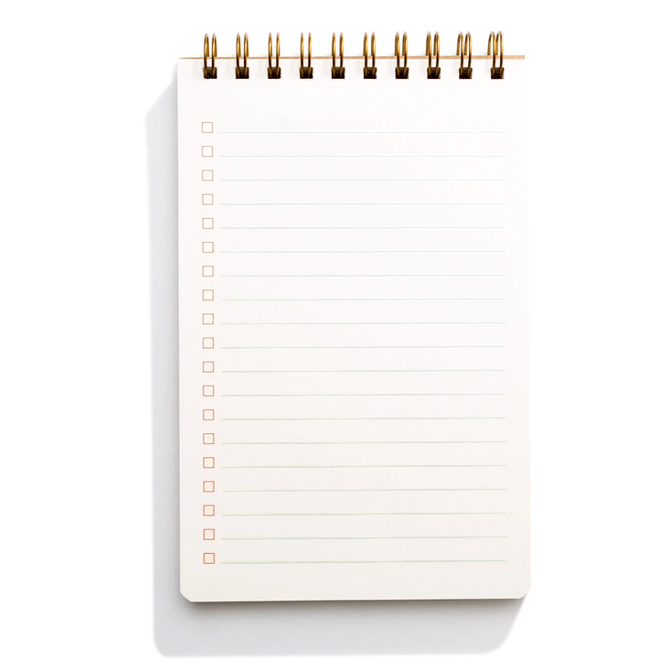 Inside of notebook. Lined pages and checkboxes 