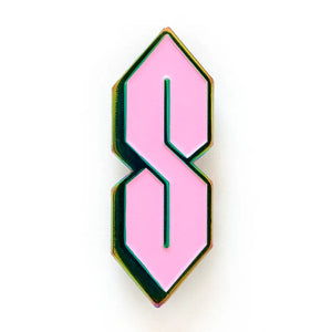 Light pink pin in shape of S